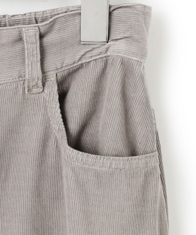 23区 【Oggi11月号掲載/洗える】コットン コーデュロイ スカート ライトグレー系