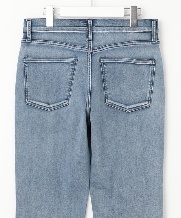 自由区 【WEB限定/洗える】ベビースキンデニム ストレートデニム スカイブルー系