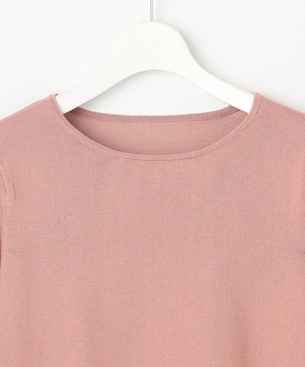 Feroux 【洗える】フリルスリーブニット ピンク系