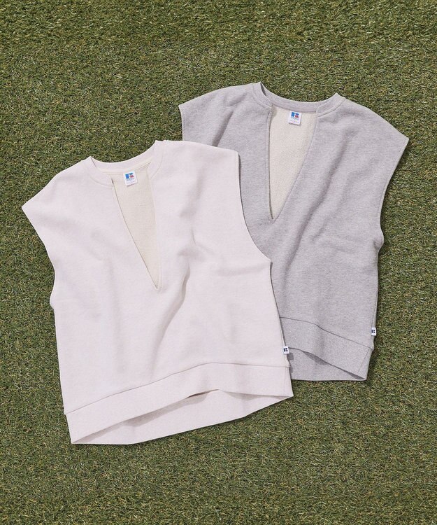 AMERICAN HOLIC 【RUSSELL】裏毛Vネックベスト Oatmeal