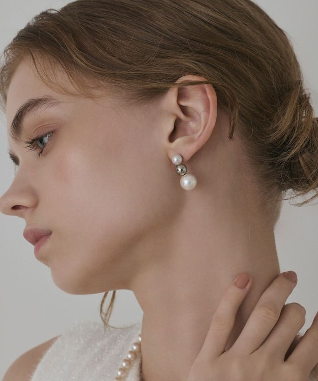 GRACE CONTINENTAL バブルパールピアス シルバー