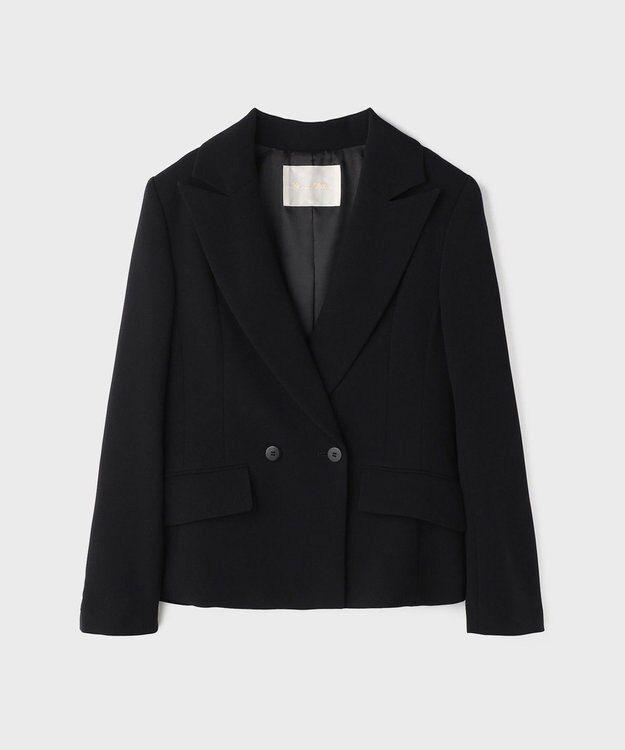 GRACE CONTINENTAL トリアセコンシャスジャケット ブラック