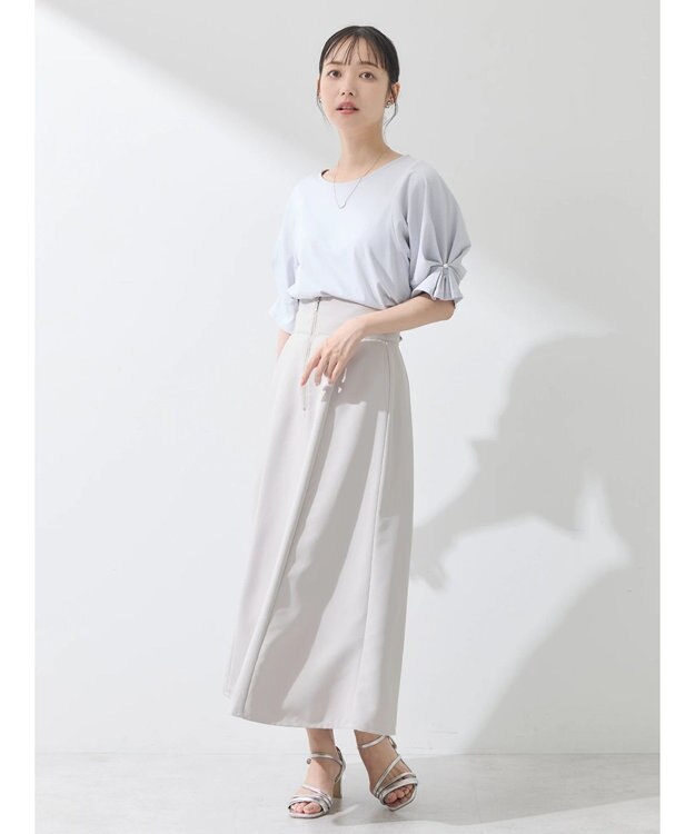 earth music&ecology タックスリーブプルオーバー Light Gray