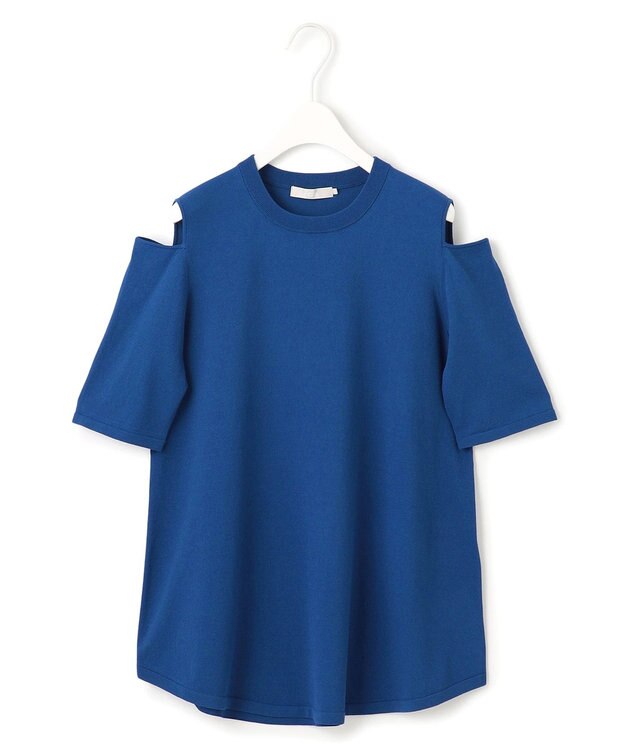 ICB 【接触冷感・UVカット・洗える】 VIS/NYハイゲージ デザインプルオーバー ブルー系