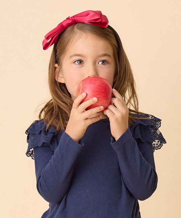 ANY KIDS リボン カチューシャ レッド