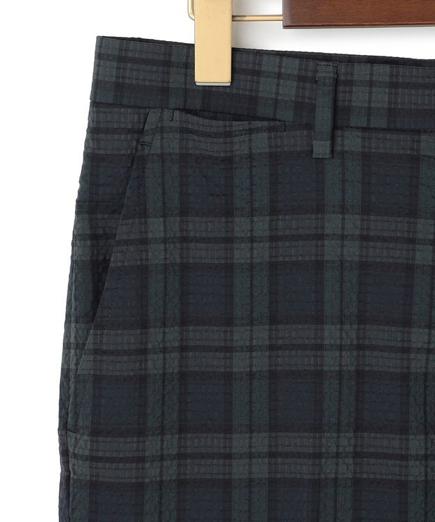 J.PRESS MEN クールマックスサッカー ステムテーパードパンツ ネイビー系3