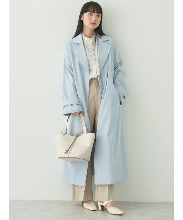 earth music&ecology ドルマンストライプシャツ Stripe Beige