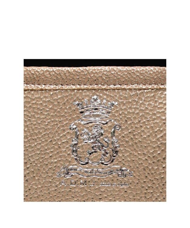 A.D.M.J. 【牛革】メタリックレザー/ヘリ巻きベルトトートM(Dカン+) ゴールド