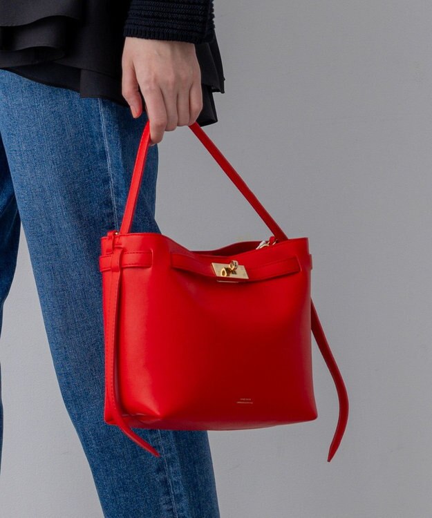 23区 【先行予約/VERY掲載】ベルテッド2WAY ハンドバッグ レッド系