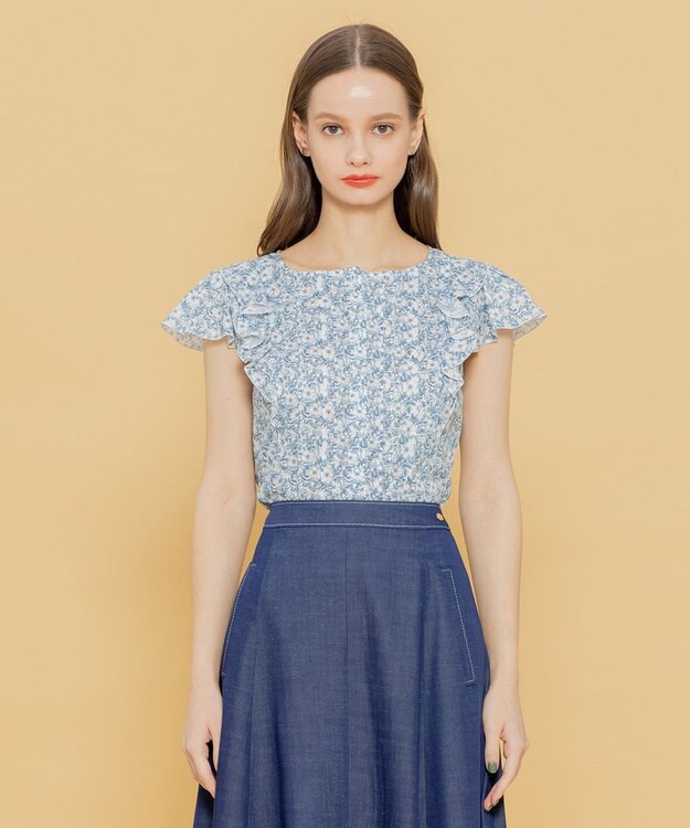 TOCCA 【LIBERTY社オリジナル素材】【洗える！】FLORAL STORY ブラウス ブルー系5