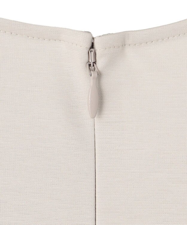 23区 S 【洗える】ストレッチポンチ Aライン ワンピース ライトグレー系