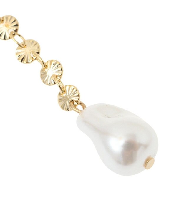 Green Parks ・ＨＡＬＦ　ＴＩＭＥ　メタルプレートパールピアス Gold