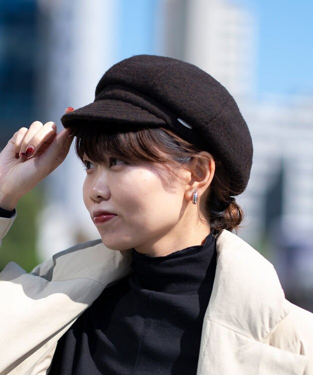 ATRENA 【ふわもこ】ウールフリース キャスケット ブラウン