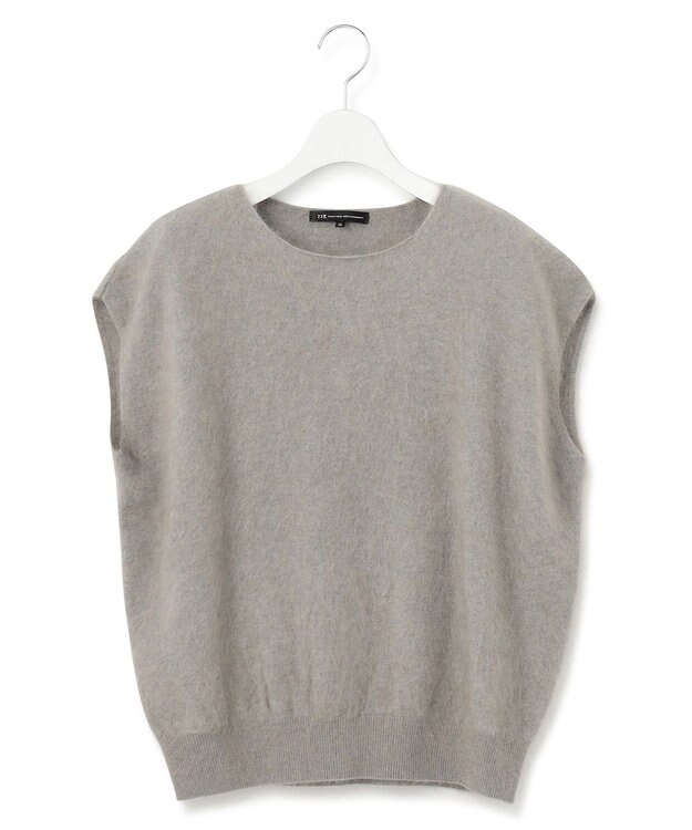 23区 【Oggi10月号掲載/洗える】カシミヤミックスファー ニット モカグレー