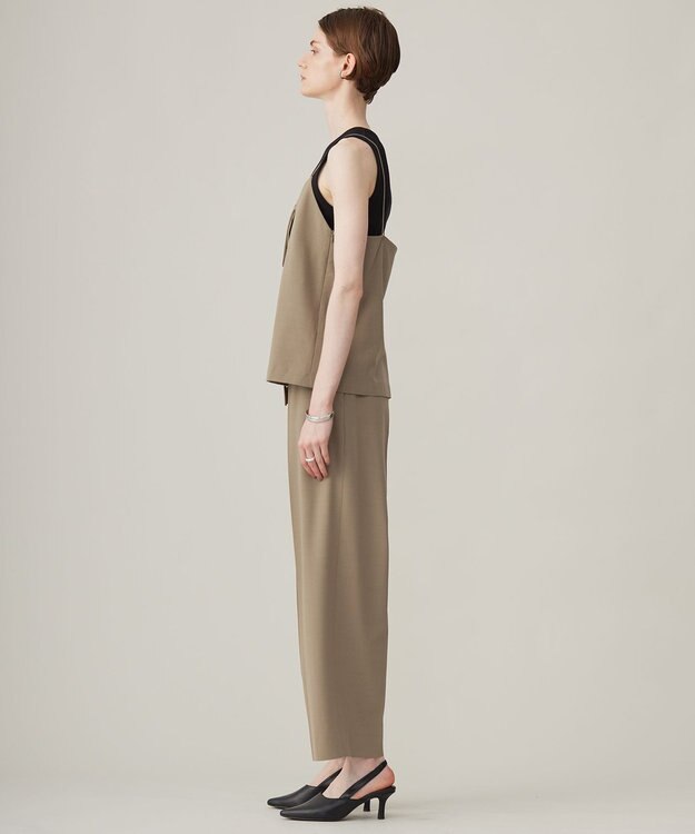 ICB L 【洗える】ウール2WAYストレッチ キャミソールブラウス フォーン系