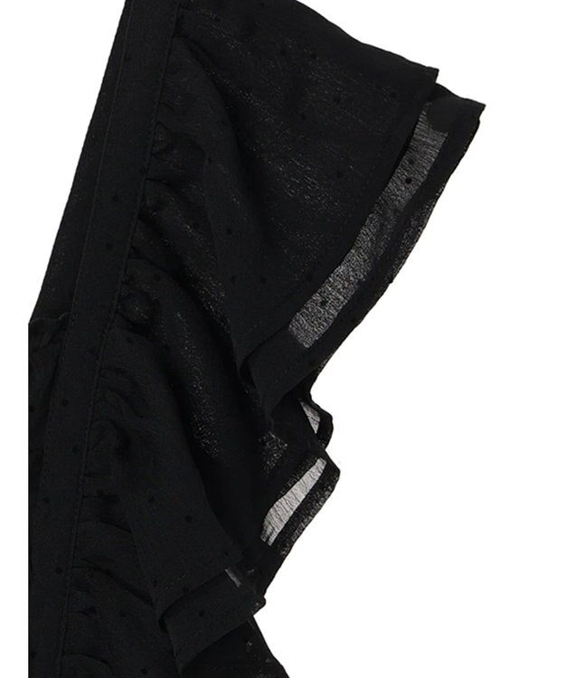 earth music&ecology フロッキードットフリルビスチェ Black