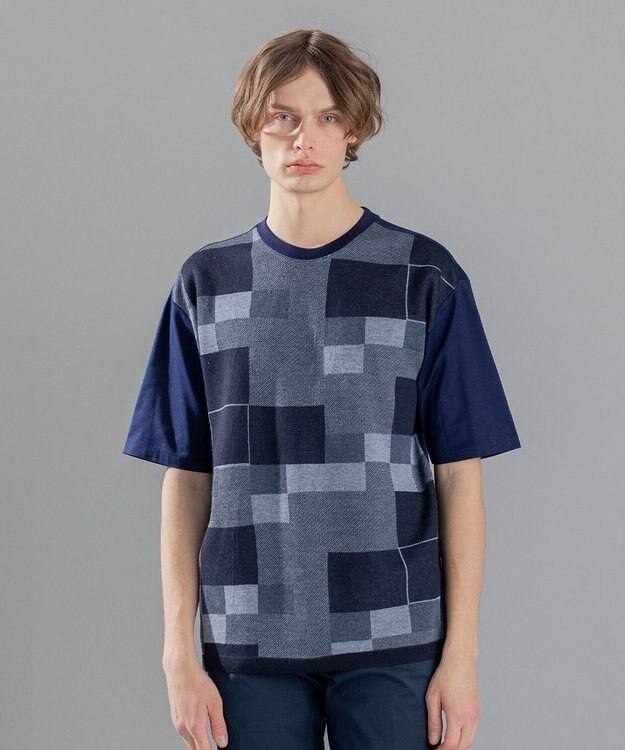 JOSEPH HOMME パネルブロック　カットソー ネイビー系5