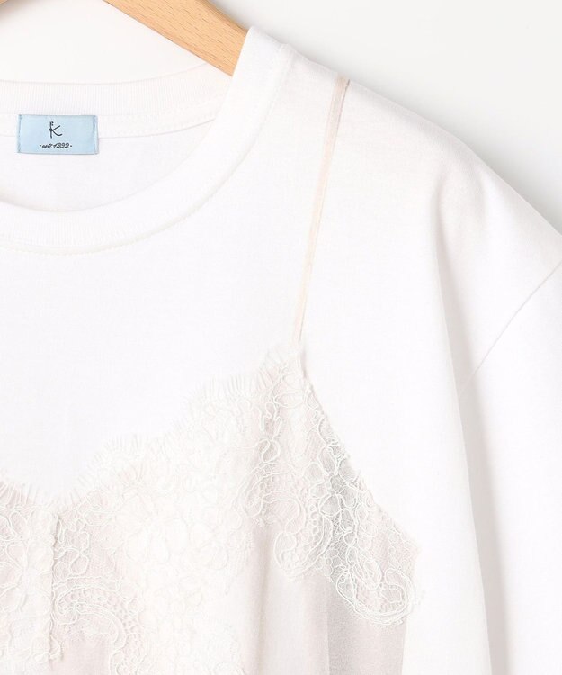 組曲 S 【先行予約・WEB限定】トロンプルイユ レースキャミソール Ｔシャツ ホワイト系