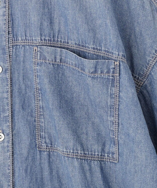 Green Parks シアーデニムシャツワンピース Indigo