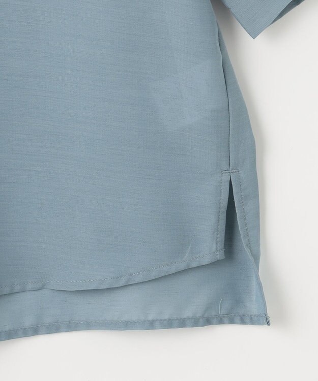 ANY シアーテックリネンシャツ ブルー