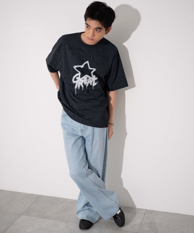 WEGO 【ユニセックス着用ITEM】スノーダイグラフィックT ブラックその他