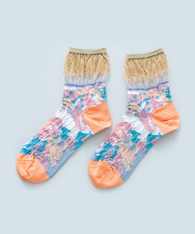 COQ フワリ シアーラメソックス ピンク