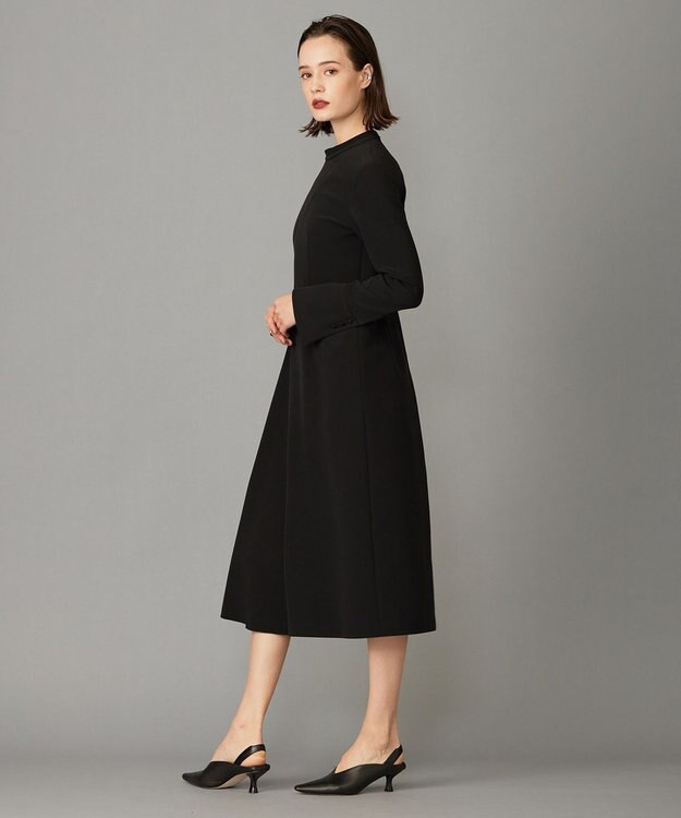 ICB 【洗える・ブラックフォーマル】 TaPeダブルクロス フレアワンピース ブラック系