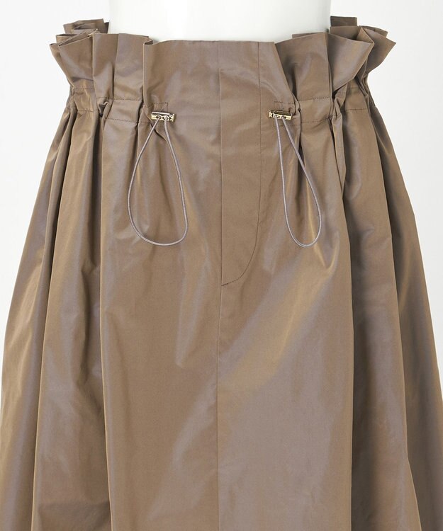 23区 S 【R(アール)】LIMONTAマイクロタフタ ドロスト フレアスカート ベージュ系