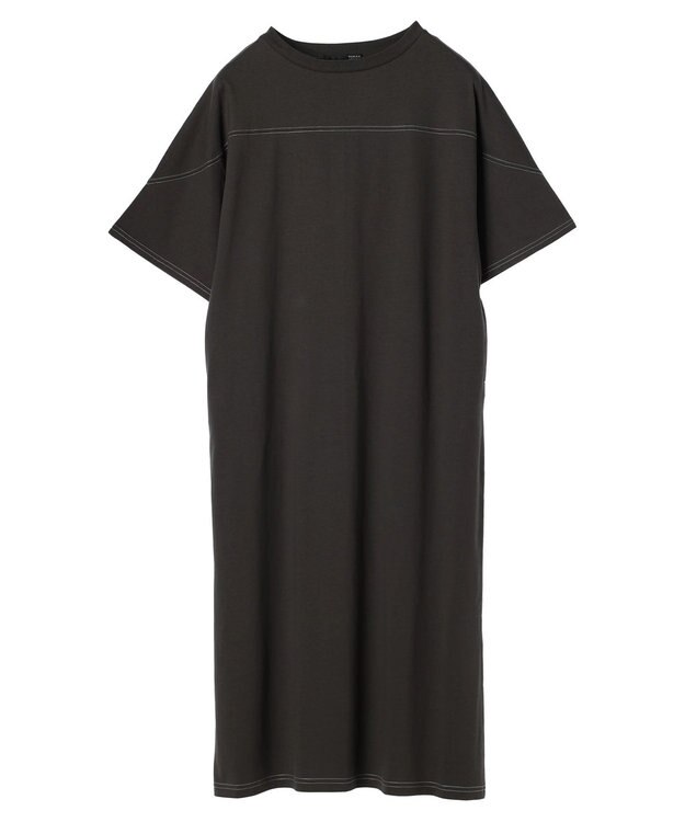 Green Parks ・ＳＵＧＡＲ　ＳＰＯＯＮ【ＣＯＯＬ】ステッチＴＥＥワンピ Charcoal Gray