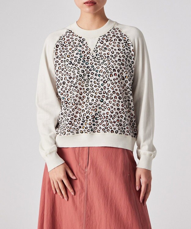 Paul Smith Horseshoe Leopard コンビ ニット オフホワイト