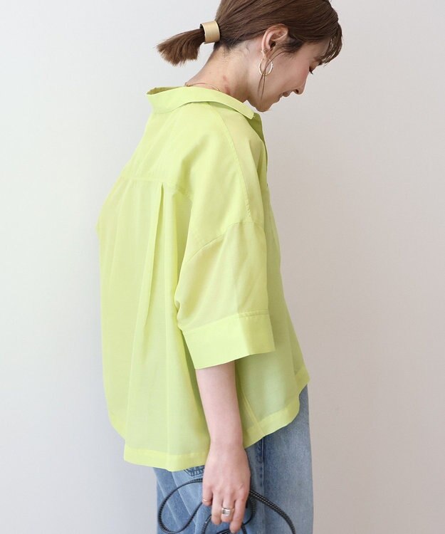 AMERICAN HOLIC Wポケットシアー半袖シャツ Pistachio