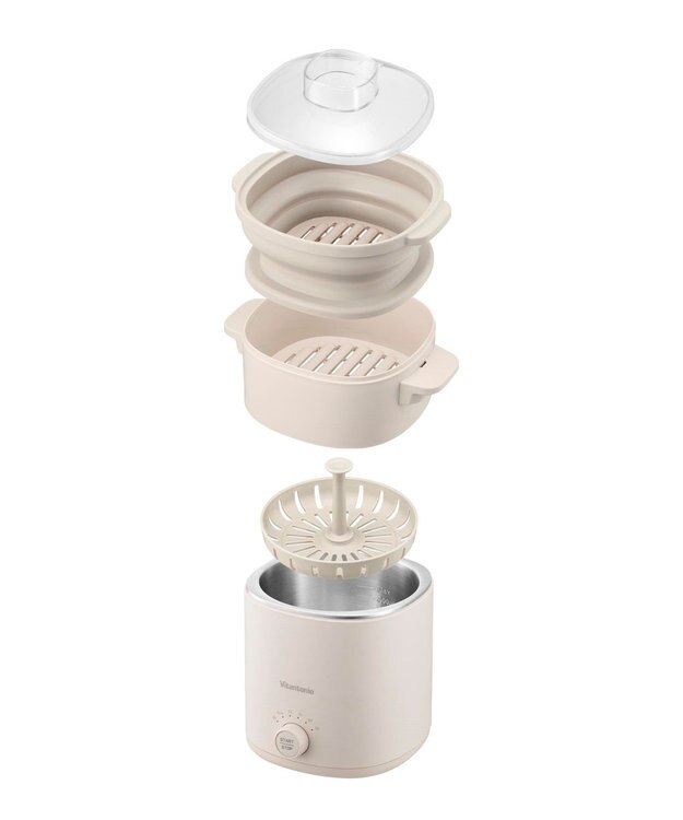 YAMATO テーブル＆キッチン フードスチーマー　プラス / VFS-20-I アイボリー