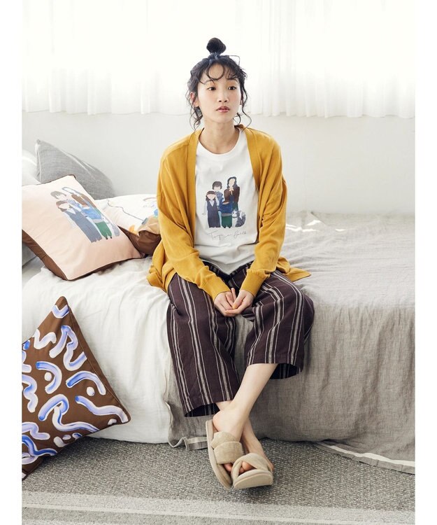 CRAFT STANDARD BOUTIQUE 強撚綿ニットカーディガン Yellow