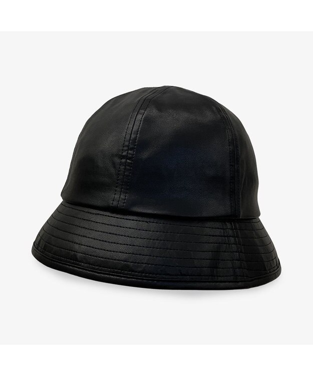 林八百吉商店 un chapeau エコレザーメトロハット ブラック