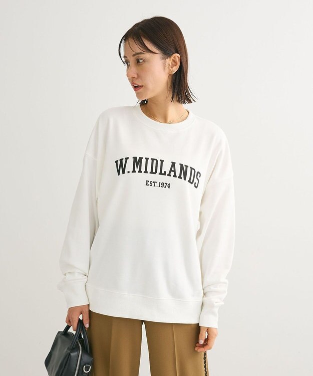 Green Parks アソートロゴミニ裏毛プルオーバー Off White