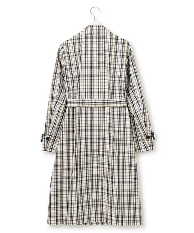 23区 S メモリーチェック トレンチコート ダークブラウン系3