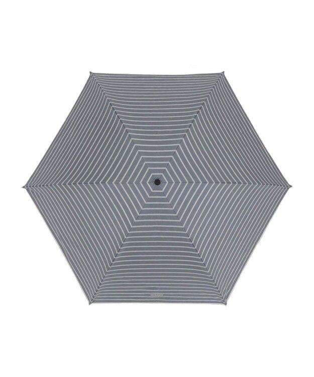 MOONBAT 【大きめ】マッキントッシュ フィロソフィー 晴雨兼用日傘 折りたたみ傘 ボーダー／遮光 遮熱 UV グレー