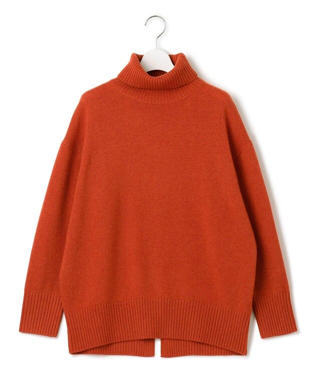 J.PRESS YORK STREET 【WOMEN】ウールカシミヤ タートルネックニット オレンジ系