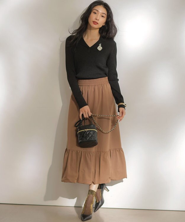 組曲 S バルーンタフタ スカート ベージュ系