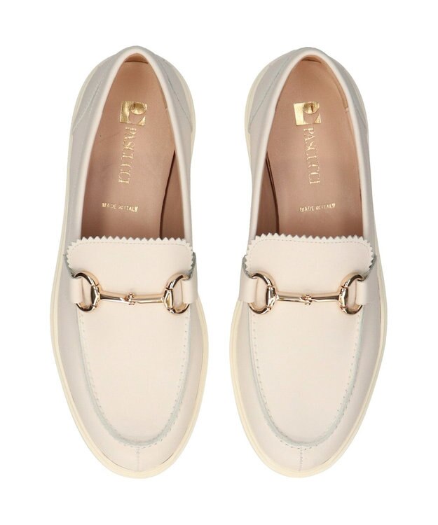 INTER-CHAUSSURES 【PASCUCCI】モールドソールビットローファー ホワイト