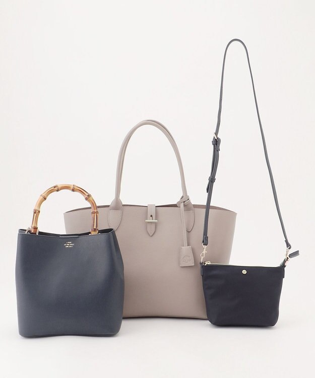 J.PRESS LADIES 【3点セット・A4サイズ収納可】マトリョーシカ トート バッグ ベージュ系