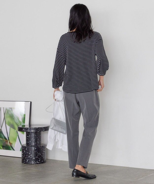 AMERICAN HOLIC 接触冷感7分袖タックスリーブカットプルオーバー Border