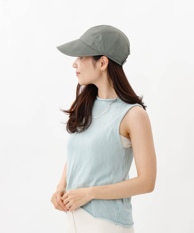 AURORA 【AURORA（オーロラ）】サマーシールド　広つばキャップ カーキ