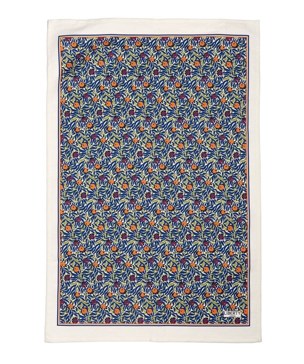 LIBERTY. ハックルベリー ティータオル ブルー