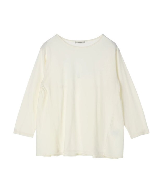 Green Parks バックギャザー布帛切替プルオーバー Off White