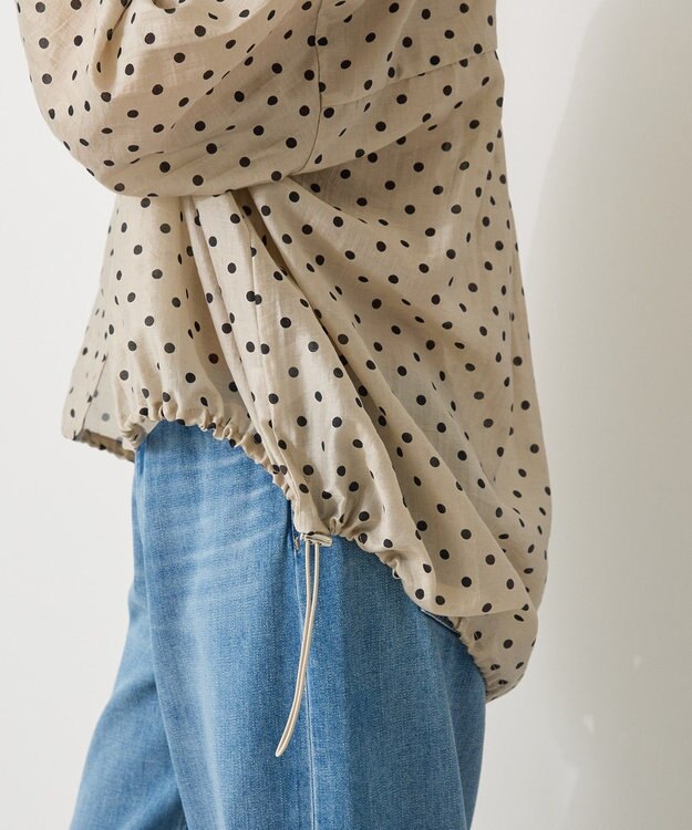 AMERICAN HOLIC 【WEB限定】ドットドロストシャツ Pink Beige