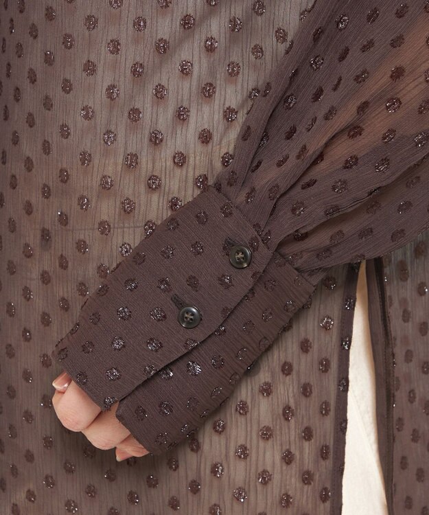 uncrave シアードットジャガード シャツ ブラウン