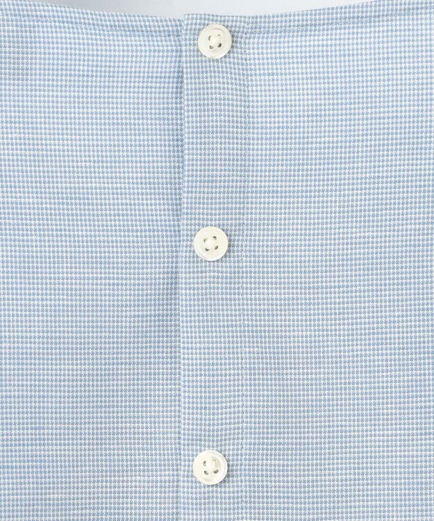 J.PRESS LADIES L 【洗える】BEZピンチェック ボリュームスリーブ ブラウス ダルブルー系3