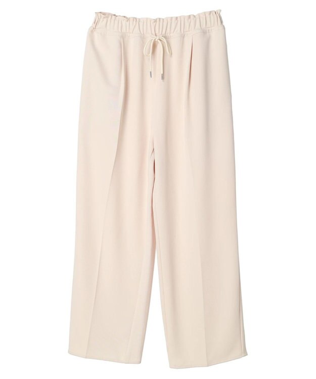 Green Parks イージーウエストセンタープレスストレートパンツ Ecru