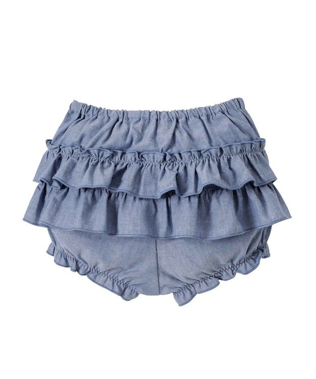 MIKI HOUSE HOT BISCUITS 【フリー(70-90cm)】 フリル付き ベビーブルマ ブルー